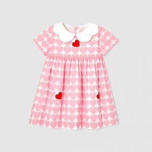 Jacadi Pink Heart Baby Girl Dress